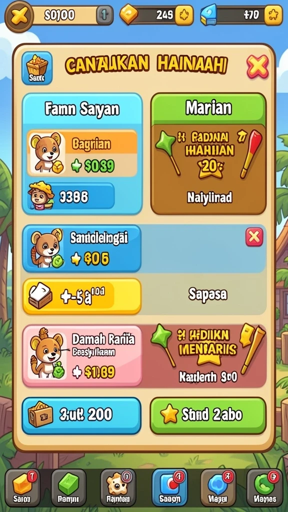 Fitur bonus yang beragam menambah keseruan permainan.