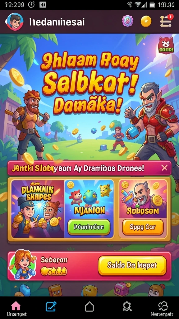 Menu permainan yang mudah dinavigasi.