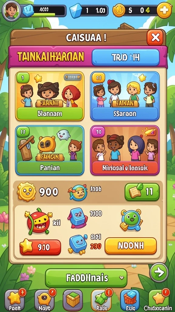 Pemandangan fantastis dari dunia game yang luas.