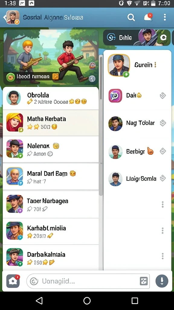 Menampilkan berbagai item yang bisa digunakan dalam permainan.
