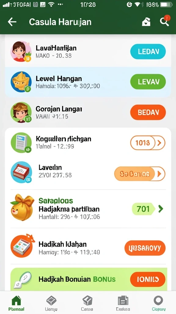 Tampilan dunia fantasi yang memukau dan penuh warna.