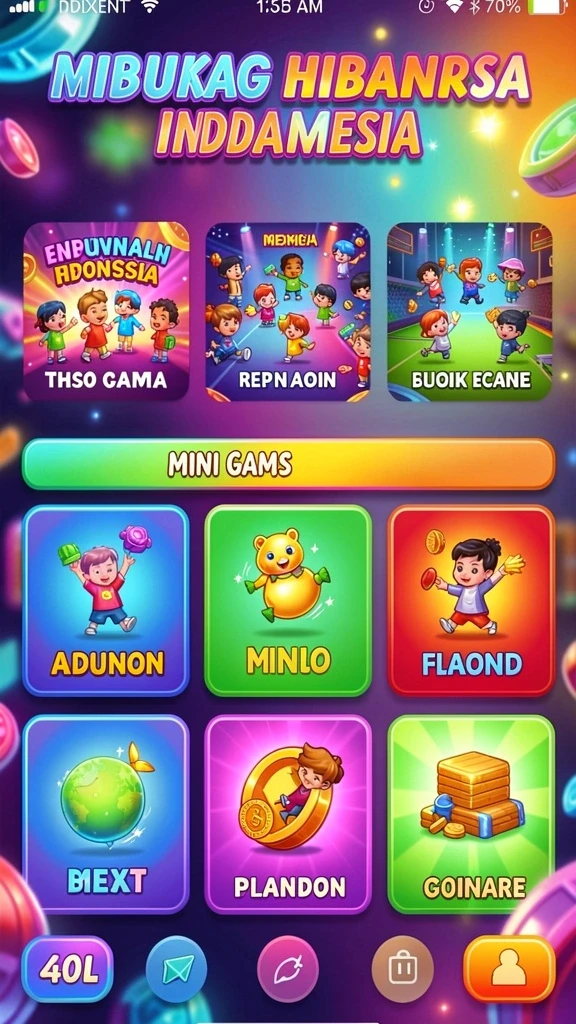 Tampilan permainan slot yang menarik dan berwarna.