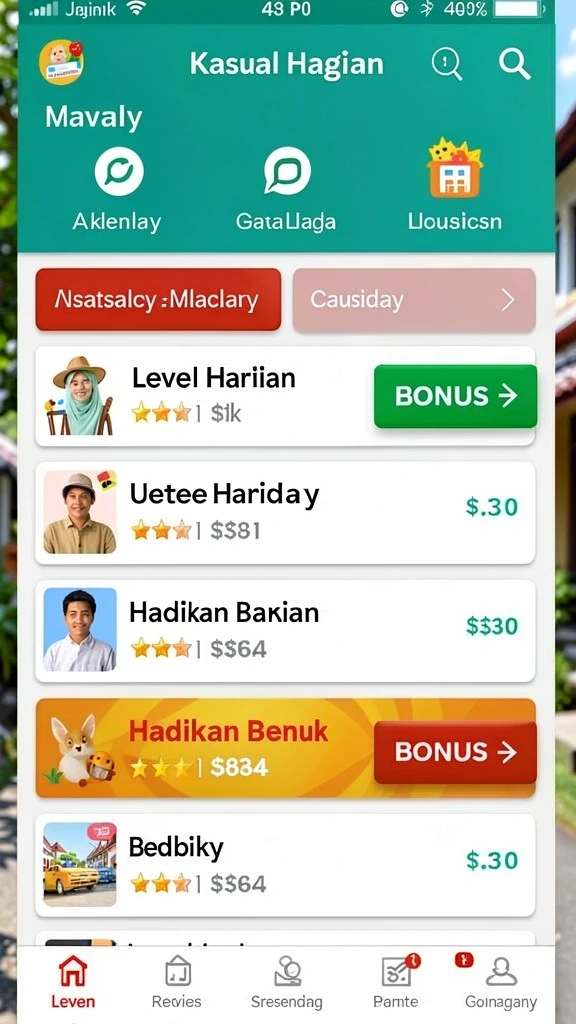Tampilan grafis yang memukau pada level pertama.
