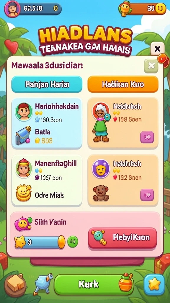 Tampilan antarmuka yang menarik dan user-friendly.