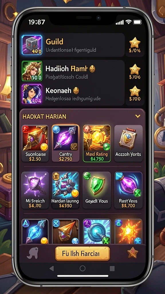 Tampilan antarmuka utama yang eye-catching.
