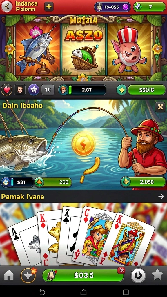 Ilustrasi permainan slot yang menarik dan berwarna-warni.