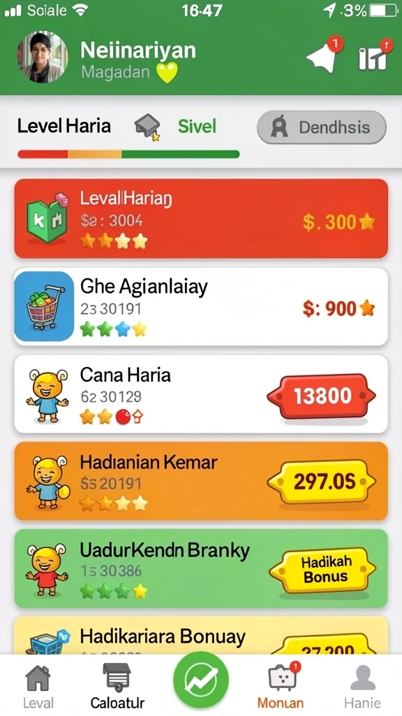 Tampilan awal yang menarik dengan grafis yang memukau.