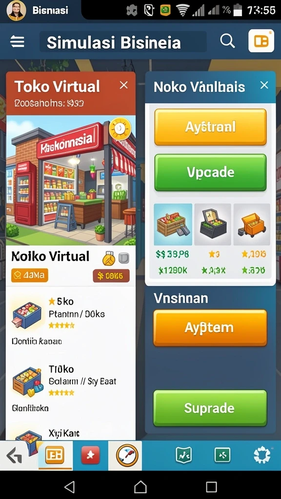 Tampilan menu awal yang menarik dan interaktif.