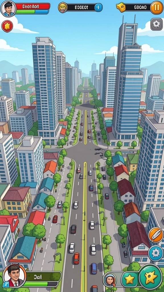 Level permainan yang penuh warna dan begitu detail.